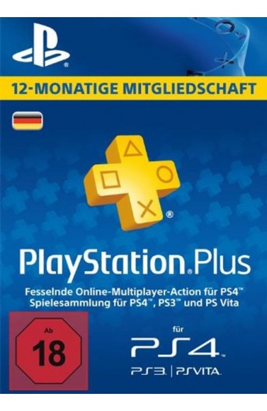 PlayStation Plus (PS+) - 12 Month Subscription (Germany)